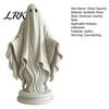 Flowing Hem Ghost Statue Gothic Statue, Resin White Figurine, Spooky Halloween Decoration with Style Home Accent Robe And Base for Mantel, Shelf,