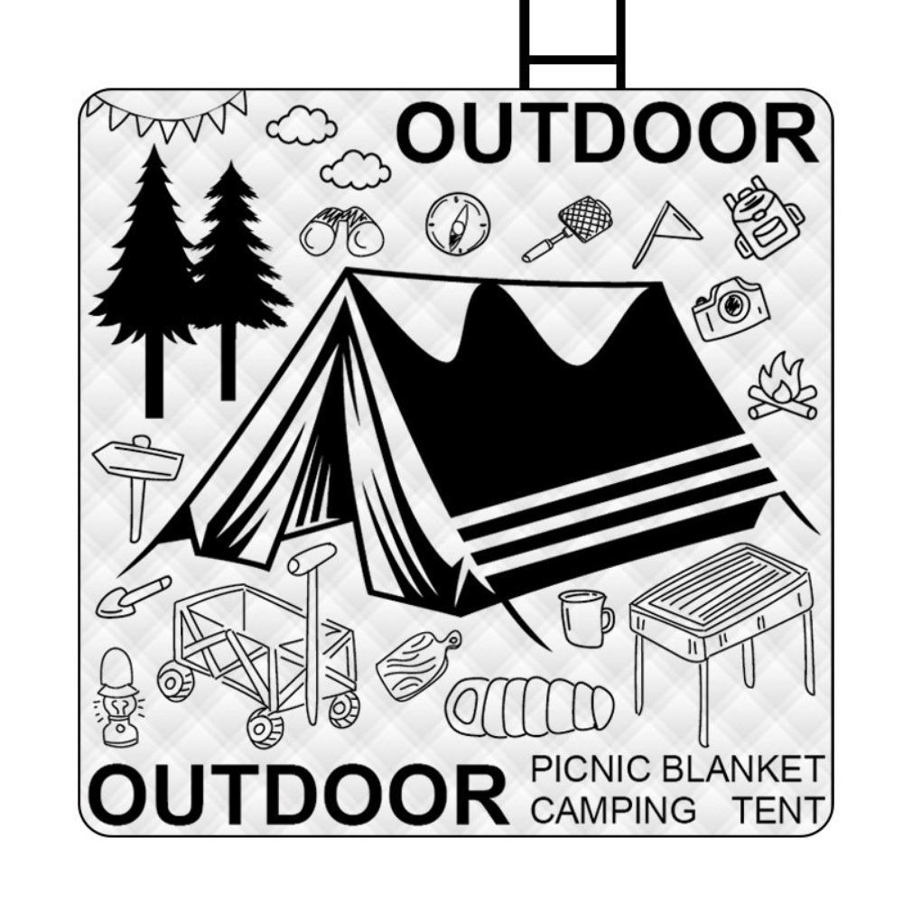 Comfortable Camping Mat Collapsible Beach Blanket Machine Washable Picnic Carpet  Camping Equipment белый