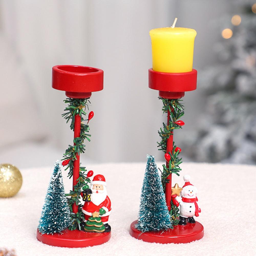 

Подсвечник для рождественской елки Санта-Клаус Украшение свечи Новый рождественский подсвечник Рождество