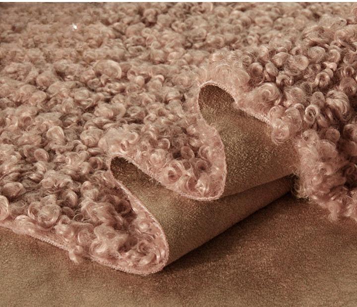 Suede Velvet Composite Lamb Wool Fabric Winter Thickening Warm for Diy Sewing Clothing  Wholesale Cloth