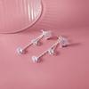 Korean Romantic Cherry Blossoms Flower Tassel Earring For Women Sweet Pink Tulip Opal Pearl Zircon Earring Trend Wedding Jewelry
