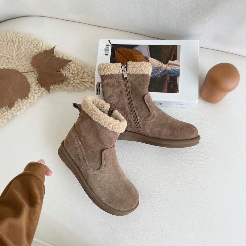 

Натуральная кожа толстые сапоги для снега винтажные хлопковые туфли короткие меховые сапоги 39 хаки