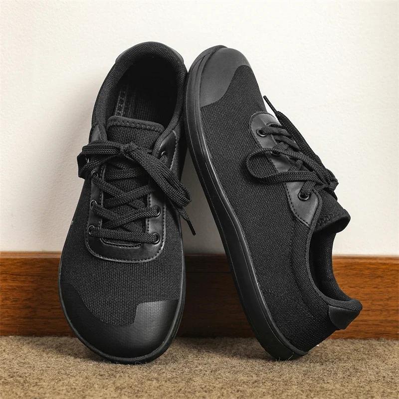 2025new Style PUAMSS Men's Wide Minimalist Barefoot Shoes Walking Sneakers for Men Zero Drop Sole