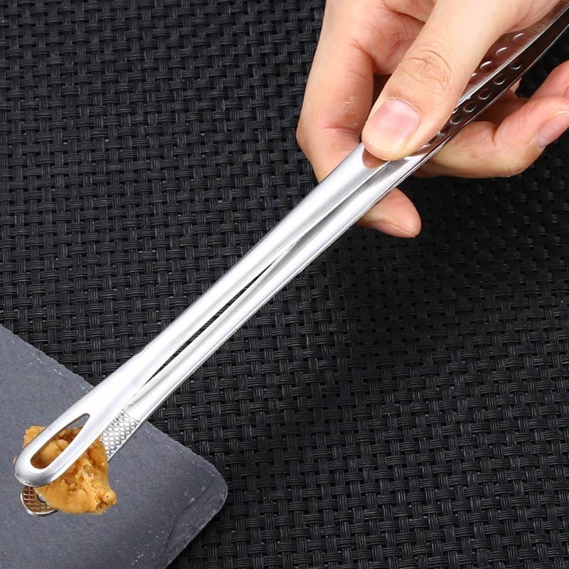 2 Pièces L M Long Manche Multifonctionnel Acier Inoxydable 304 Pince Barbecue Steak Pinces Alimentaires Outils de Cuisine Antidérapant Accessoires de Cuisine