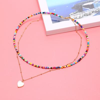 Bohemian Women'S Multicolor Beads Handmade Love Necklaces Jewelry Gift