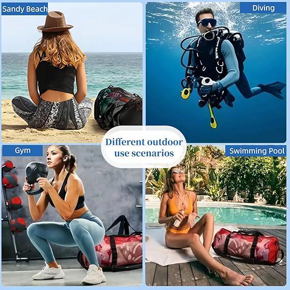 **Multi-Use Mesh Backpack: Beach, Sports, Swimming, Portable Storage**