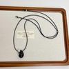 Red Water Drop Women Necklace Drawable Black Rope Pendant Necklaces Sweater Chain  Autumn/Winter