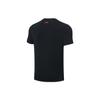 Li Ning Tischtennis Serie Logo Print Rundhals Kurzarm T-Shirt Unisex Oberteile Schwarz ATST027-3
