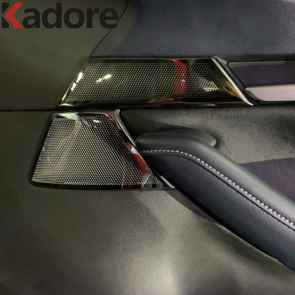 Car Inner Door Audio Speaker Cover Trim For Mazda CX30 CX-30     2024 Steel Stereo Loudspeaker Frame Accessories