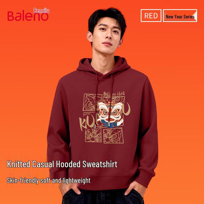 

Baleno Men s New Year Kung Fu Lion Hooded Hoodie 4XL