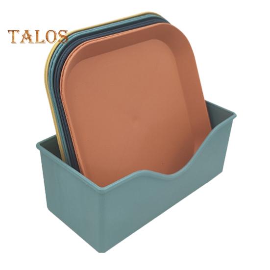 8 ks lehké plastové talíře nerozbitné znovu použitelné jídelní talíře vhodné do myčky na nádobí Barevné talíře do kuchyně pro každodenní kempování