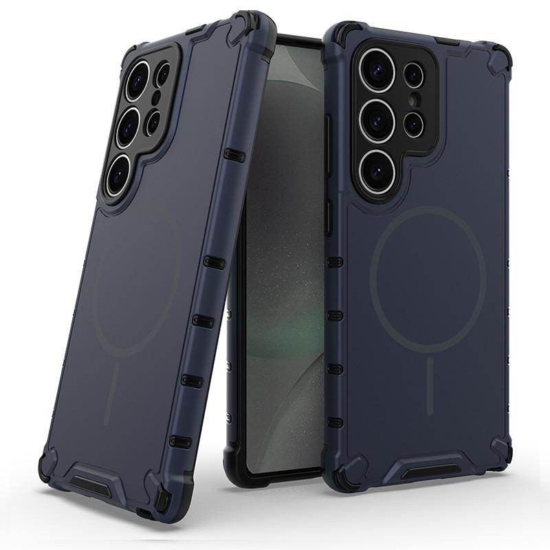 Suitable for Samsung S25 Phone Case Grating Skin Sensing Magnetic Phone Case  Galaxy A55 Anti Drop Phone Case