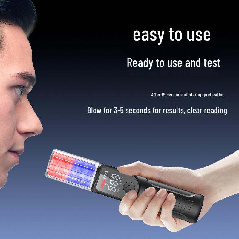 Portable High-Precision Rechargeable Breathalyzer for Drunk Driving Detection