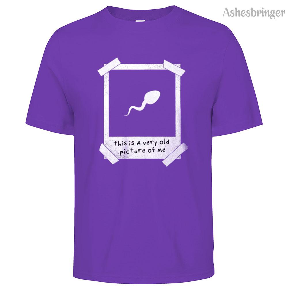 Mens Cotton This Is A Very Old Picture Of Me Graphic Funny T Shirt Street Casual Style Tee for Men and Women