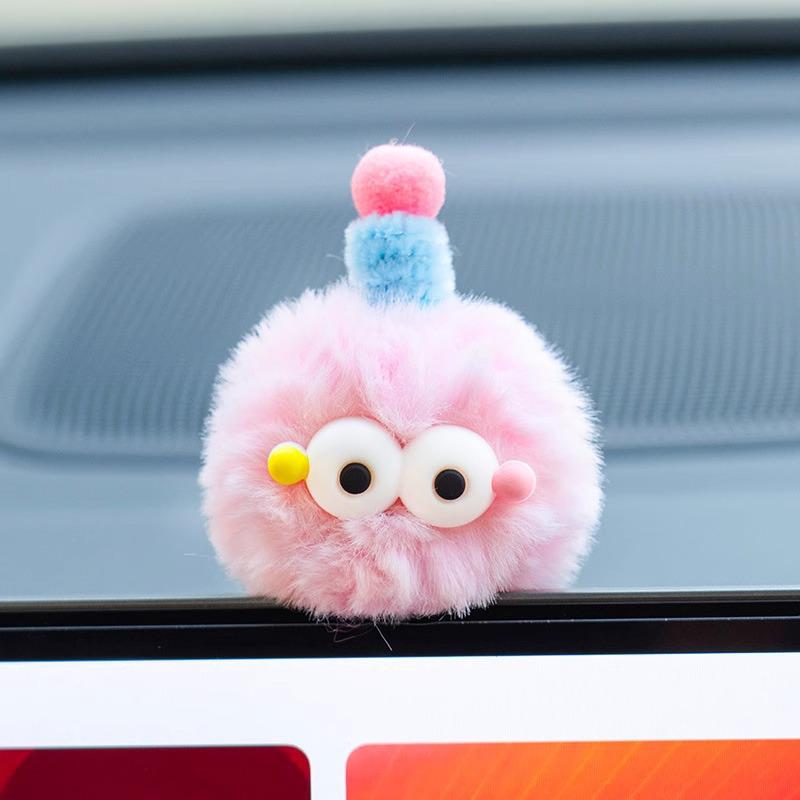 Electric Vehicle Cute Fur Ball Helmet Accessories