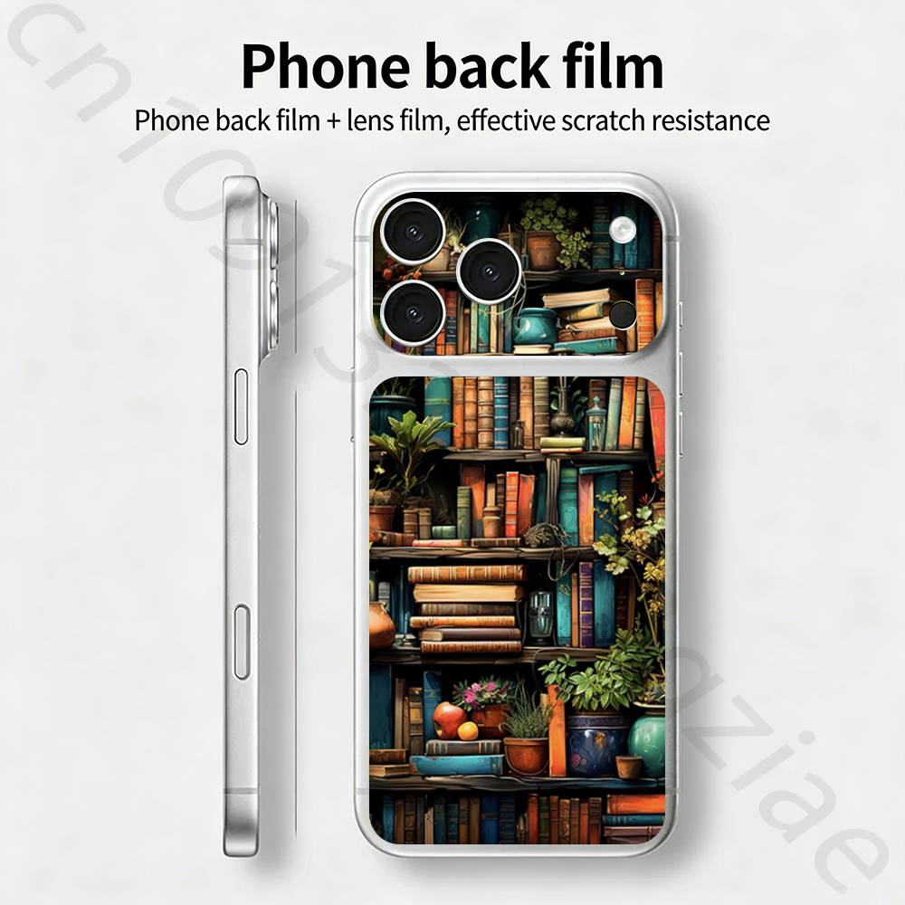 Creative Bookshelf TICKET Decal Skin Wrap for iPhone 17 Pro/Pro max Protective Film for Back, Frame, Camera