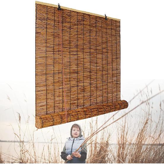 Outdoor Bamboo Shades for Patio Bamboo Roll Up Blinds, Bamboo Roll Up Shades Reed Shades Bamboo Roller Blinds Patio Shades Roll Up Outdoor for