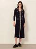 French S-Brand Knit Polo Collar A-Line Dress - Autumn/Winter Collection