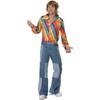 Smiffys Unisex Adult 1970s Rainbow Shirt