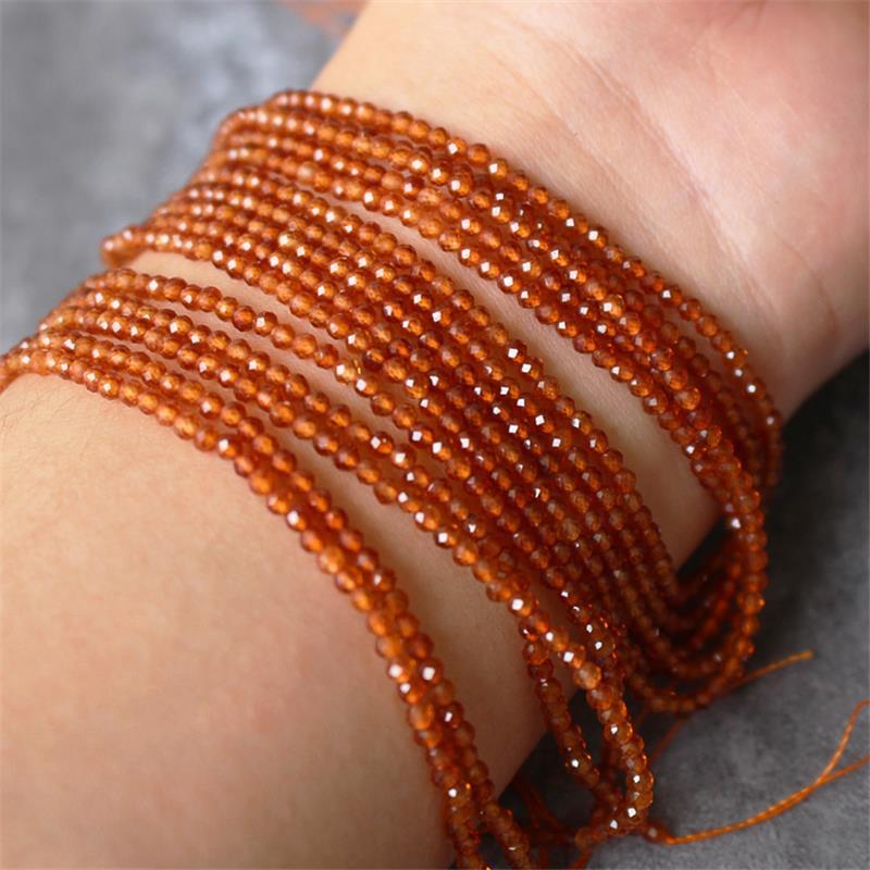 2mm Natural Stone Amethyst Tiger Eye Lapis Lazuli Beads Inlaid with Bright Pearl Jewelry Making DIY Necklace Bracelet Jewelry