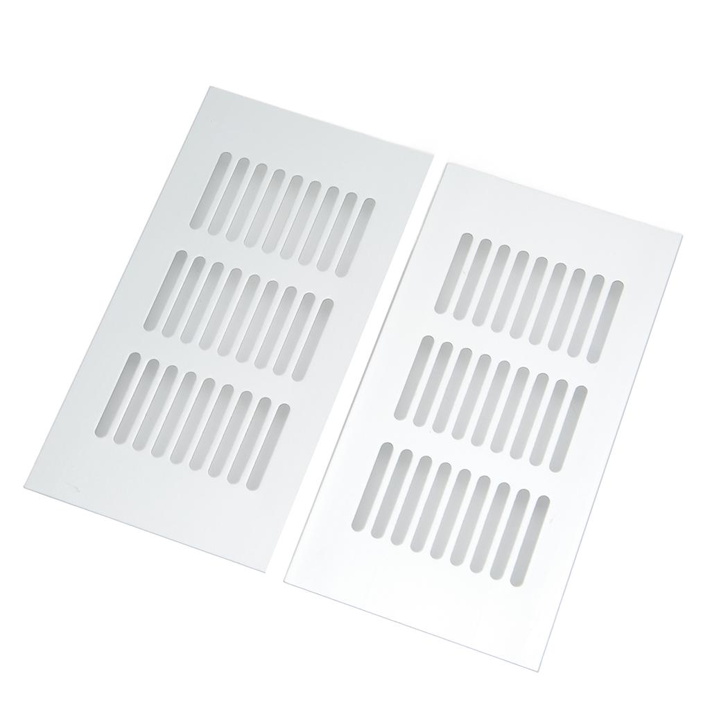 Vent Grille Heat Dissipation Aluminum Alloy Silver Rectangular Ventilation Grille Cover for Cabinet Closet RV