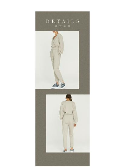 V-Ausschnitt Strickjacke Design Sportlich Lässig Damen Kurz Sweatshirt Trend