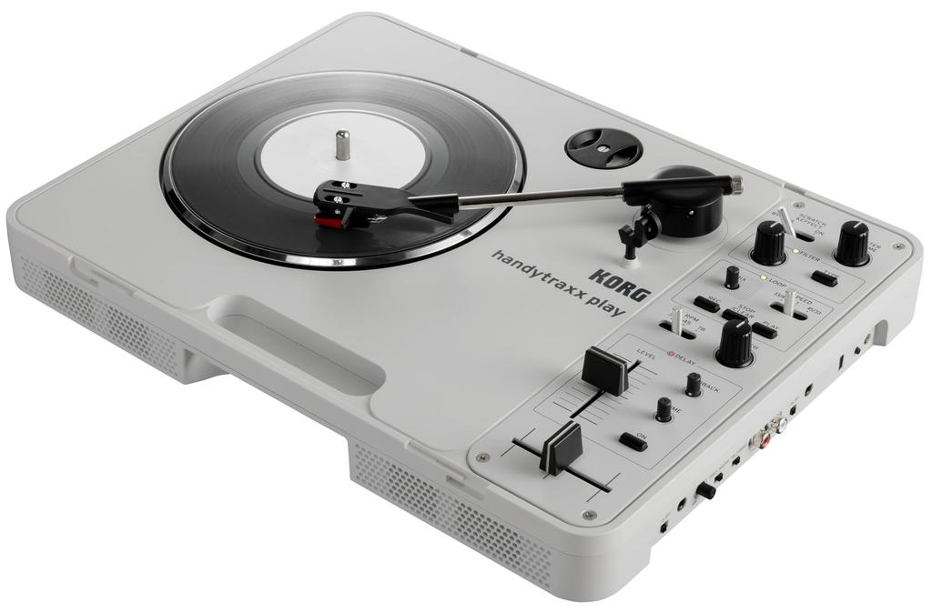 KORG handytraxx play Portable Record Player, Turntable/DJ Device/All-in-One/Optimized for Scratching/Digital Effects/Looper/Battery-Powered
