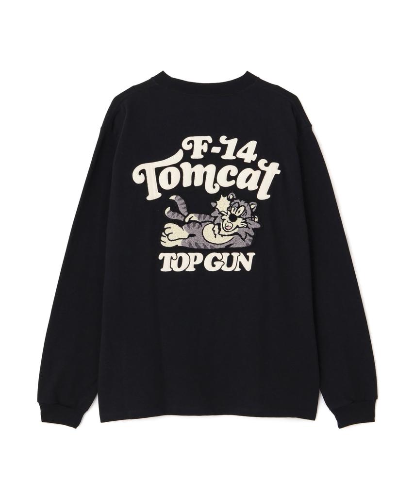 AVIREX SAGARA TOM CAT L/S T-SHIRT Men's M Black