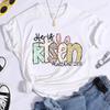 He Is Risen T-shirts,Matthew 28:6 Women T-shirts,retro Easter Tshirts,Easter Christian Bible Verse T-shirts,y2k Women Clothes