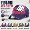 Retro Fist Embroidery Baseball Caps Washed Distressed Dad Hats Hip Hop Streetwear Snapback Cap Men Women Casual Sun Hat