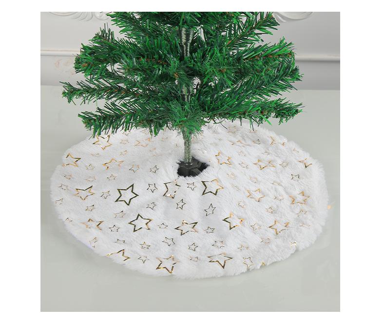Port of Love Snowflake Mini Christmas Tree Skirt: Cute Star Ornament for Tabletop Tree Base Decoration