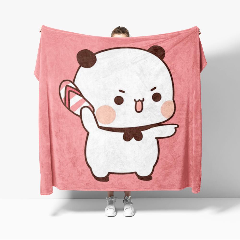 

Cartoon Print Bubu Dudu Flannel Throw Blanket Series Kids Blankets Sofa Decoration Bear and Pa blankets Cozy Soft 30x40in