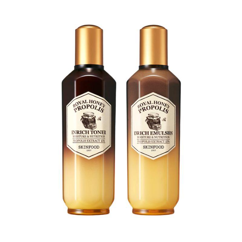 [SKINFOOD] Pure Botanical Royal Honey Propolis Daily Moisture Duo Set Toner 160ml / Emulsion 160ml