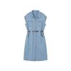 Demana Women's Cloud Cotton Denim V-Neck Midi Dress