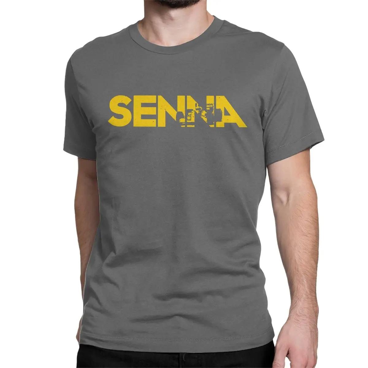 

Чоловіча футболка Ayrton Senna Автомобільна гонка Хіпстерські футболки З коротким рукавом З круглим вирізом Бавовняна S-4XL Одяг L