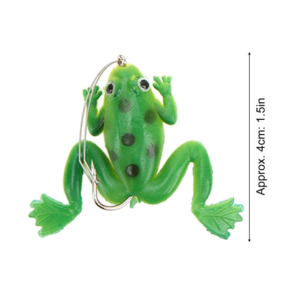 6PCS Durable PVC Frog Lure 4cm/3g Soft Frog Fishing Lures with Hook Lightweight Frog Bait Fishing Accessory