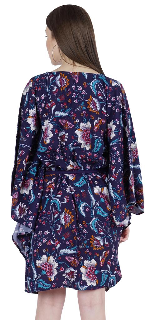 Moomaya Turkish Maxi  Kaftan  For Women Short Casual Mini Beach Dress Swimsuit Cover