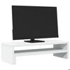 Support de moniteur - vidaXL - 54x22x15 cm - Bois d'ingénierie - Blanc - 25 kg max