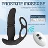 Male Prostate Massager Telescopic Vibration Wireless Remote Control Double Ring Atrial Vibration Anal Plug