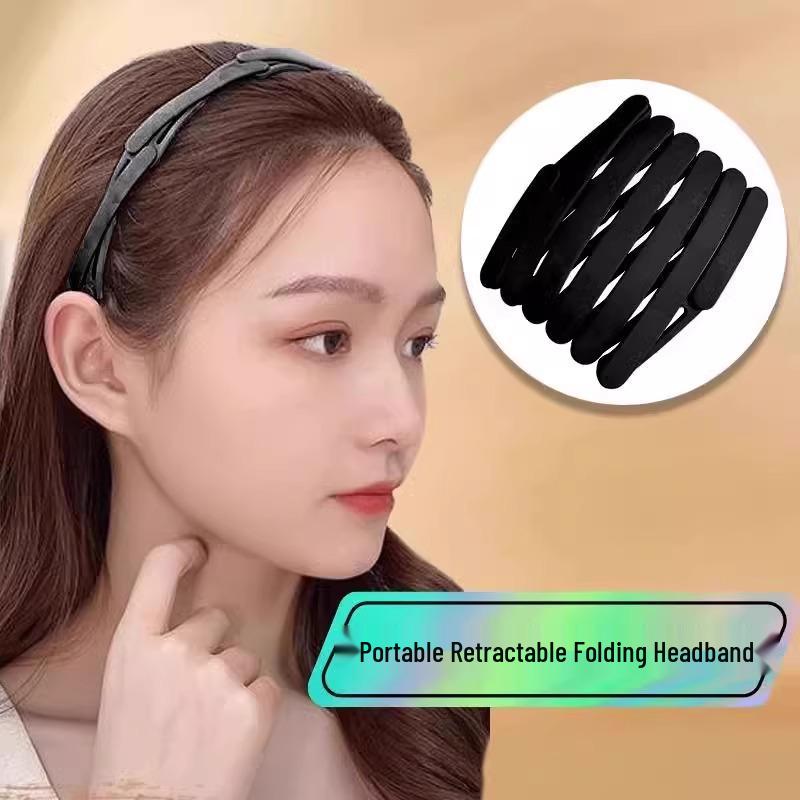 3-częściowy składany damski zestaw opasek chowanych na głowę do podróży i mycia twarzy