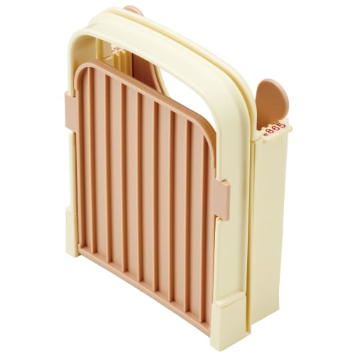 Skater Bread Slicer, Plastic, Foldable, with Knife Guide, 5-Slice, 6-Slice, 8-Slice, and 12-Slice Slices, Made In Japan, "Bread Thief" SCG1-A