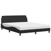 VidaXL Bed with Mattress Black 160x200 Cm Faux Leather 3208437
