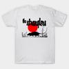 Men Black Print T-shirt The Stranglers 3 No-Cut Transfer Paper Print Cotton Tshirt
