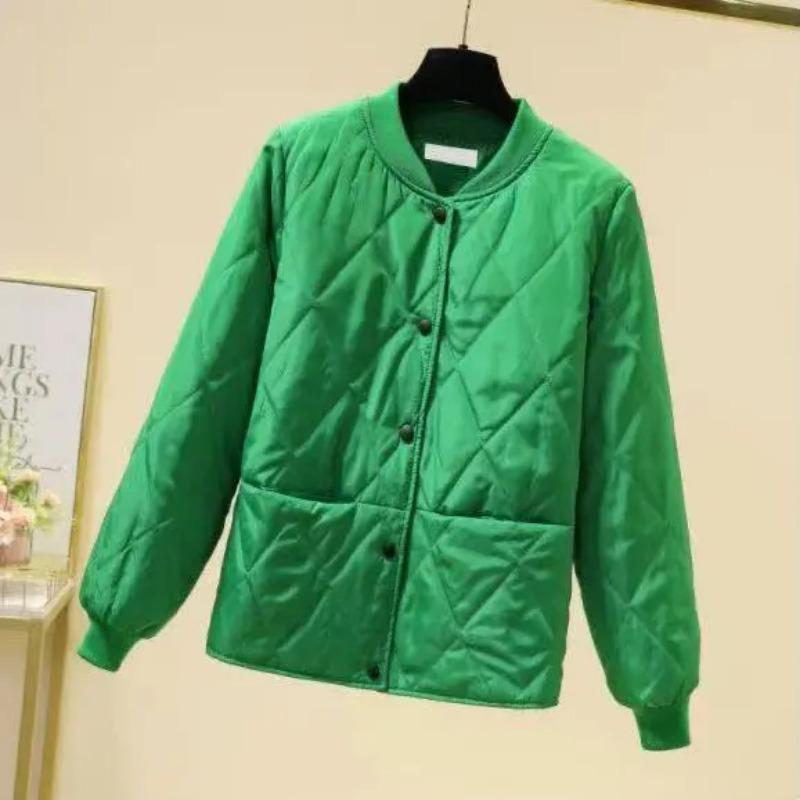 

Пуховая хлопковая женская зимняя корейская утолщенная куртка XXXL зелёный