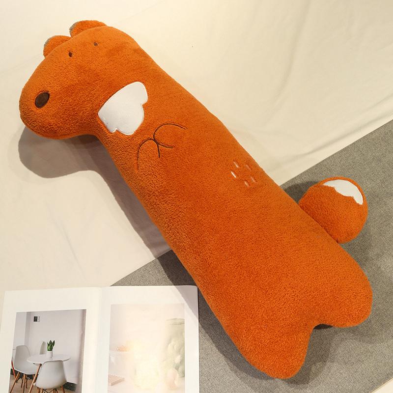 80/100 Cm Adorable Cartoon Animal Plush Pillow Soft Soothing Rabbit Fox Wolf Sleeping Pillow Kawaii Room Decor Nice Gift