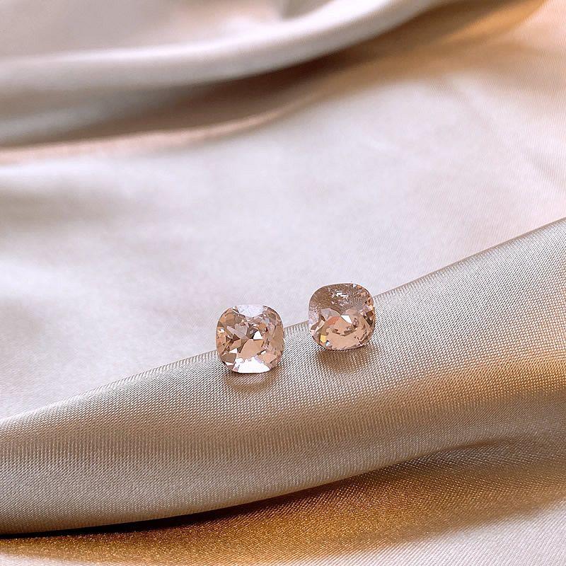 

Серьги-пусеты «Слеза русалки» с цирконом огранки «роза» для женщин, иглы из стерлингового серебра 925 пробы, серьги, бережные к ушам, доступная роскошь, изысканные серьги Powder Champagne Sugar