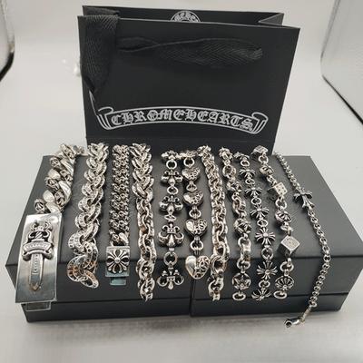 Chine Croix Bracelet S925 Standard Épée Ancre Croix Fleur Bijoux Homme et Femme Rétro Couple Bracelet Épais