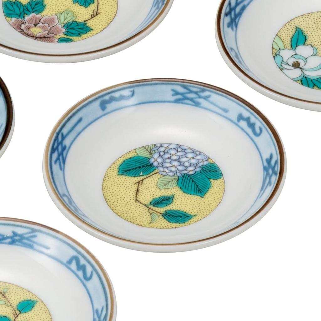 Kutani Ware Iwataya Plate Set Yoshidaya Soka "Kutani Ware" (No. 3) K8-21