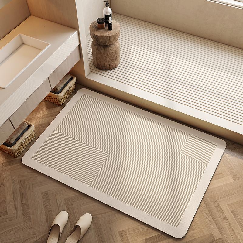 Diatomite Foot Mats Bath Mat Bathroom Absorbent Quick Dry Diatomite Mud Toilet Rug Shower Pad For Living Room Washable