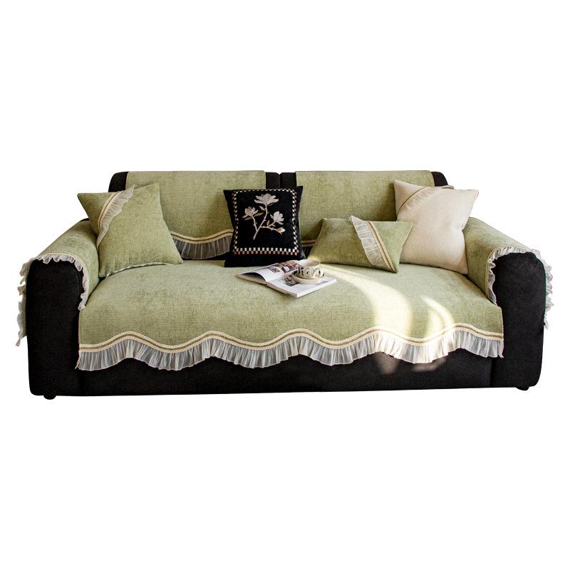 Special non-slip leather seat cushion for special-shaped sofa cushion Chenier straight row sofa 2025 three-seat one-lady cover